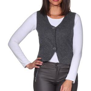 VERO MODA Vmbrisa Sl V-hals väst, Medium grå melerad, M VERO MODA Vmbrisa Sl V-hals väst, Medium grå melerad, M