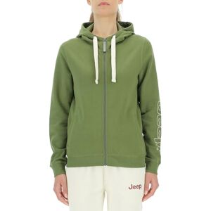 Jeep O102920-E100 J Huvtröja Dam Full Zip Sidofickor Tryck Outline ärm J23W Dam Olivgrön XL Jeep O102920-E100 J Huvtröja Dam Full Zip Sidofickor Tryck Outline ärm J23W Dam Olivgrön XL