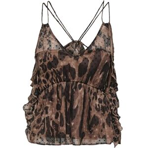 ONLY Onlaida Elisa Frill Strap Top WVN, svart, M ONLY Onlaida Elisa Frill Strap Top WVN, svart, M