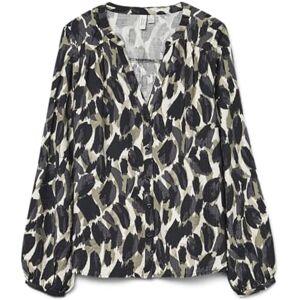 VERO MODA dam Vmfanini L/S Shirt WVN Btq Ga, Sjöjungfru, S VERO MODA dam Vmfanini L/S Shirt WVN Btq Ga, Sjöjungfru, S