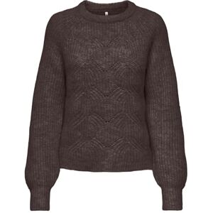 ONLY Dam Onlgila Life Ls Structure O-Neck Bf KNT, tätning brun, XL, Tätning brun, XL ONLY Dam Onlgila Life Ls Structure O-Neck Bf KNT, tätning brun, XL, Tätning brun, XL