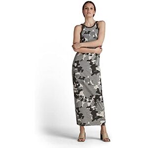 G-STAR RAW Damer AOP Maxi Tank Top Business Casual Dress, Ljus flytande rosa kontur kamo C334-c510, One Size/XXS G-STAR RAW Damer AOP Maxi Tank Top Business Casual Dress, Ljus flytande rosa kontur kamo C334-c510, One Size/XXS