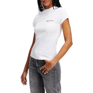 KARL LAGERFELD JEANS , Dam, Slim Kortärm Essential Logo T-Shirt, Slim Fit, Vit, M KARL LAGERFELD JEANS , Dam, Slim Kortärm Essential Logo T-Shirt, Slim Fit, Vit, M