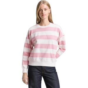 TOM TAILOR Denim 1045508 sweatshirt dam, 40007 – mjuk ros vit remsa, XS TOM TAILOR Denim 1045508 sweatshirt dam, 40007 – mjuk ros vit remsa, XS
