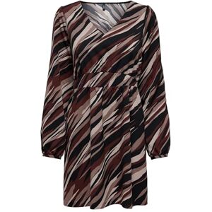 ONLY Onlnova Life Elite L/S SIRI Dress AOP, Brun sten/Aop: 589 Russet Graphic, L ONLY Onlnova Life Elite L/S SIRI Dress AOP, Brun sten/Aop: 589 Russet Graphic, L