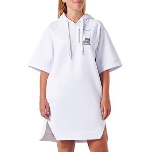 Love Moschino Kvinnors avslappnad passform med huva kortärmade klänningar, optisk vit, M, Optisk vit, M Love Moschino Kvinnors avslappnad passform med huva kortärmade klänningar, optisk vit, M, Optisk vit, M