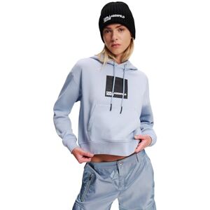 KARL LAGERFELD JEANS , Dam, Box Logo Hoodie, Regular Fit, Blå, M KARL LAGERFELD JEANS , Dam, Box Logo Hoodie, Regular Fit, Blå, M