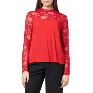 VERO MODA dam Vmrusk Ls O-Neck Top WVN Ga långärmad tröja, Mars röd, 3XL VERO MODA dam Vmrusk Ls O-Neck Top WVN Ga långärmad tröja, Mars röd, 3XL