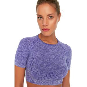 Trendyol Kvinnors lila sömlös sportblus blus, medium/stor Trendyol Kvinnors lila sömlös sportblus blus, medium/stor