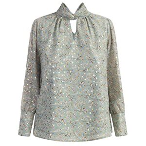 nelice damblus blus, grön flerfärgad, XL nelice damblus blus, grön flerfärgad, XL