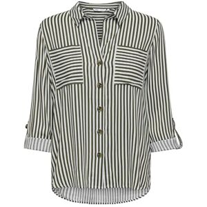 ONLY asmin L/S WVN Noos T-shirt för kvinnor, Druvblad/ränder: vit, XS ONLY asmin L/S WVN Noos T-shirt för kvinnor, Druvblad/ränder: vit, XS