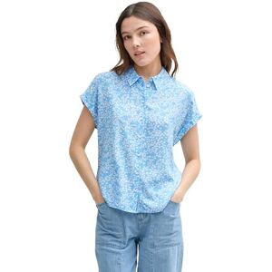 TOM TAILOR Denim dam kortärmad blus med mönster, 38267 – litet blomtryck, M TOM TAILOR Denim dam kortärmad blus med mönster, 38267 – litet blomtryck, M