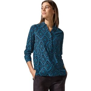 Cecil tryckt lång blus, Celestial Aqua Blue, XS Cecil tryckt lång blus, Celestial Aqua Blue, XS