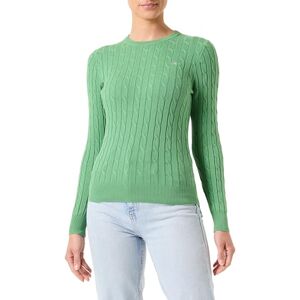 GANT flätad tröja med rund hals, Vaniljgul, M GANT flätad tröja med rund hals, Vaniljgul, M