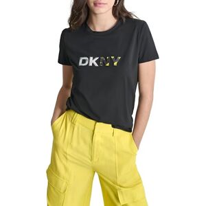 DKNY , damblus, S/S HI LO PRNTD logotyp, svart, S, svart, S DKNY , damblus, S/S HI LO PRNTD logotyp, svart, S, svart, S