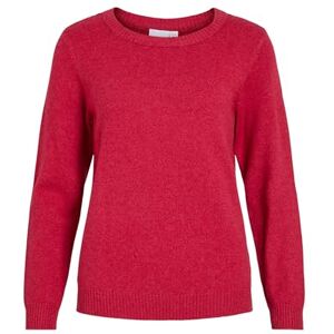 Vila Viril O-Neck L/S stickad topp – Noos, Hovnarrsröd, XS Vila Viril O-Neck L/S stickad topp – Noos, Hovnarrsröd, XS