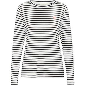 KAFFE långärmad T-shirt randig blus med rund hals, blå, S dam KAFFE långärmad T-shirt randig blus med rund hals, blå, S dam