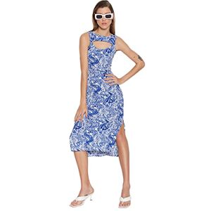 Trendyol Dam bodycon smal passform stickad klänning, marinblå, L, marinblå, L Trendyol Dam bodycon smal passform stickad klänning, marinblå, L, marinblå, L
