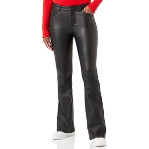 VERO MODA dam Byxor Axel: Mr Sk utsvängda byxor Noos, Black/Detail:coated, L / 34L VERO MODA dam Byxor Axel: Mr Sk utsvängda byxor Noos, Black/Detail:coated, L / 34L