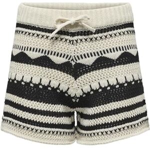 ONLY Onlmerida Life Mw shorts KNT, ecru, M ONLY Onlmerida Life Mw shorts KNT, ecru, M