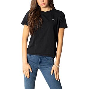 Tommy Jeans Dam Tjw normal tröja C hals T-shirt, Svart, S Tommy Jeans Dam Tjw normal tröja C hals T-shirt, Svart, S