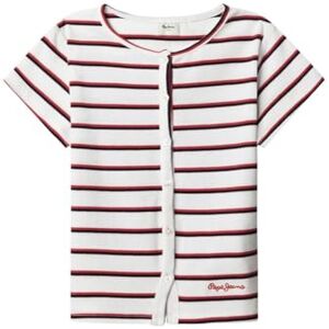 Pepe Jeans flickors ängel ränder t-shirt, vit (vit), 8 Pepe Jeans flickors ängel ränder t-shirt, vit (vit), 8