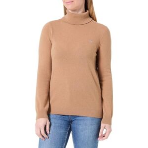 GANT Extrafine lambswool Blend rullkrage, Varm kaki, S GANT Extrafine lambswool Blend rullkrage, Varm kaki, S