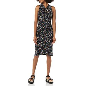 Amazon Essentials ärmlös crossover tvinnad hals falsk omlottklänning, svart Ditsy blommig, medium Amazon Essentials ärmlös crossover tvinnad hals falsk omlottklänning, svart Ditsy blommig, medium