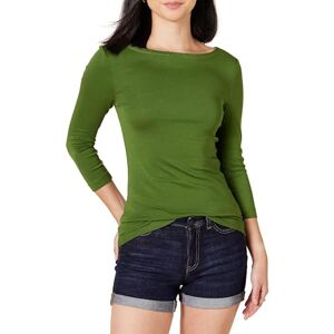 Amazon Essentials Women's T-shirt med smal passform och kvartsärmar med båtringning, Grön, M Amazon Essentials Women's T-shirt med smal passform och kvartsärmar med båtringning, Grön, M