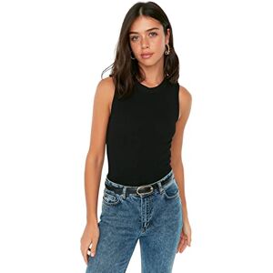 Trendyol Dam slim basic rundhalsad stickad blus, Svart, XS Trendyol Dam slim basic rundhalsad stickad blus, Svart, XS