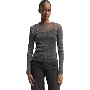 TOM TAILOR Denim dam långärmad T-shirt, 39234 – svart med silver, L TOM TAILOR Denim dam långärmad T-shirt, 39234 – svart med silver, L