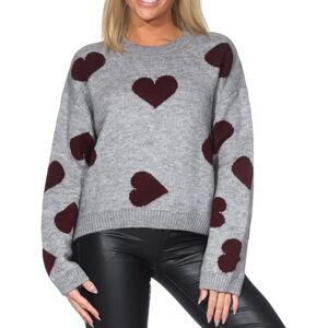 ONLY Onlhappie Ls tröja KNT, Medium grå melerad, XL ONLY Onlhappie Ls tröja KNT, Medium grå melerad, XL