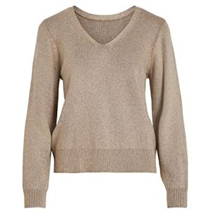 Vila Dam VIRIL Multi V-neck L/S stickad TOP-NOOS tröja, valnöt/detalj: naturlig melange, S, Valnöt/detalj: naturlig melerad, S Vila Dam VIRIL Multi V-neck L/S stickad TOP-NOOS tröja, valnöt/detalj: naturlig melange, S, Valnöt/detalj: naturlig melerad, S