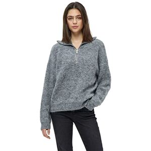 DESIRES Dam Juna dragkedja pullover, mörkgrå melange, XS DESIRES Dam Juna dragkedja pullover, mörkgrå melange, XS