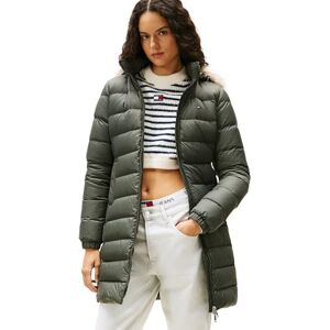 Tommy Jeans Dam TJW ESSENTIELL HUVA DOWN COAT DW0DW18864, grön, XS, Grön (tenngrön), XS Tommy Jeans Dam TJW ESSENTIELL HUVA DOWN COAT DW0DW18864, grön, XS, Grön (tenngrön), XS