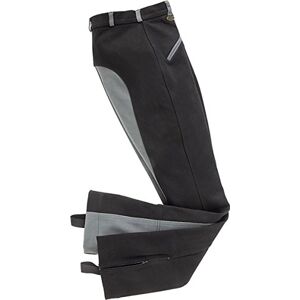 USG Lady Jodhpur Breeches Birgit läder full lapp, två sneda framfickor med ytterligare dragkedja, 34W, Svart/grå USG Lady Jodhpur Breeches Birgit läder full lapp, två sneda framfickor med ytterligare dragkedja, 34W, Svart/grå