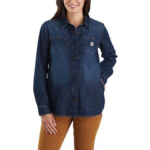 Carhartt Lös passform, långärmad denimskjorta för kvinnor, Sion, XL Carhartt Lös passform, långärmad denimskjorta för kvinnor, Sion, XL