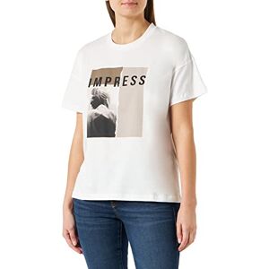 KAFFE dam T-shirt topp blus tryck överstorlek, krita, XS KAFFE dam T-shirt topp blus tryck överstorlek, krita, XS