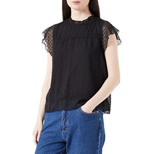 ONLY ONLFLORA Capsleeve Top WVN NOOS, svart, S ONLY ONLFLORA Capsleeve Top WVN NOOS, svart, S
