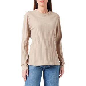 PIECES Damer Pcsafi Ls Top Noos Qx långärmad tröja, Silver Mink, 48-50 plus size PIECES Damer Pcsafi Ls Top Noos Qx långärmad tröja, Silver Mink, 48-50 plus size