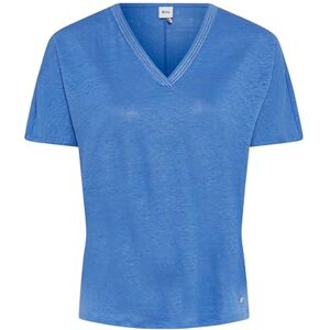 Brax Style Caelen enfärgad T-shirt i linne, 24 safir blå, 40 Brax Style Caelen enfärgad T-shirt i linne, 24 safir blå, 40