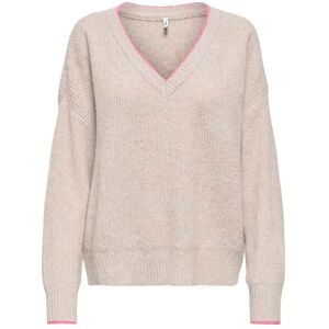 ONLY Onlhavanna Ls Rib V-hals KNT, Pimpsten, XL ONLY Onlhavanna Ls Rib V-hals KNT, Pimpsten, XL