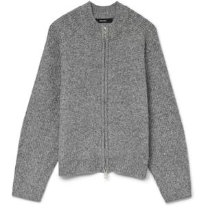 VERO MODA Vmbang Ls High Neck Zip Cardigan Boo, Medium grå melerad, XS VERO MODA Vmbang Ls High Neck Zip Cardigan Boo, Medium grå melerad, XS