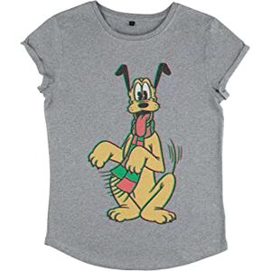 Disney Klassiska kvinnors Musse klassiska pluto semesterfärger ekologisk rullad ärm t-shirt, melange grå, L, Melange grå, L Disney Klassiska kvinnors Musse klassiska pluto semesterfärger ekologisk rullad ärm t-shirt, melange grå, L, Melange grå, L