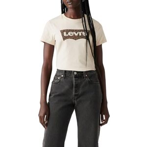 Levi's The Perfect Tee T-shirt för kvinnor, Cheetah Bw Fill White Svan, XXS Levi's The Perfect Tee T-shirt för kvinnor, Cheetah Bw Fill White Svan, XXS
