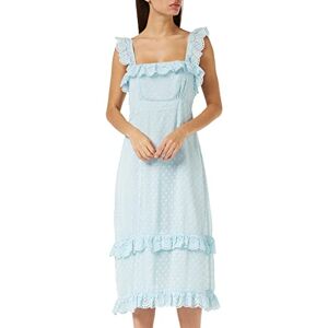 Hope & Ivy Women's The Elea ärmlös spetskant dobby mesh midi-klänning speciellt tillfälle, BLÅ, 36 SE Hope & Ivy Women's The Elea ärmlös spetskant dobby mesh midi-klänning speciellt tillfälle, BLÅ, 36 SE