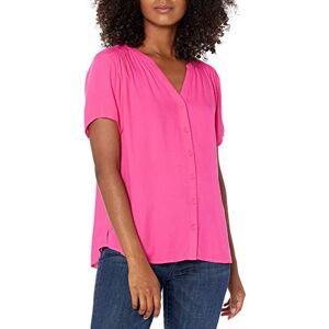 Amazon Essentials kortärmad vävd blus klädtröja, ljusrosa, M Amazon Essentials kortärmad vävd blus klädtröja, ljusrosa, M