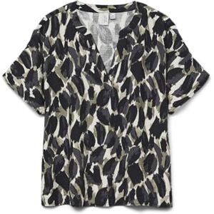 VERO MODA dam Vmfanini S/S V-hals topp WVN Btq Ga, Sjöjungfru, XS VERO MODA dam Vmfanini S/S V-hals topp WVN Btq Ga, Sjöjungfru, XS