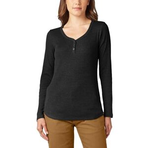 Dickies Långärmad Henley-Plus damskjorta, Svart, en storlek Dickies Långärmad Henley-Plus damskjorta, Svart, en storlek