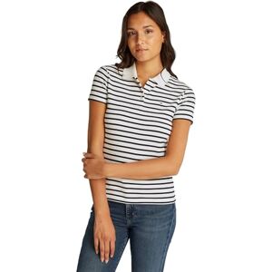 Tommy Jeans dam TJW SLIM ESSENTIAL POLO SS S/S Polo, vit, XS, Vit (Ecru/Marinblå rand), XS Tommy Jeans dam TJW SLIM ESSENTIAL POLO SS S/S Polo, vit, XS, Vit (Ecru/Marinblå rand), XS